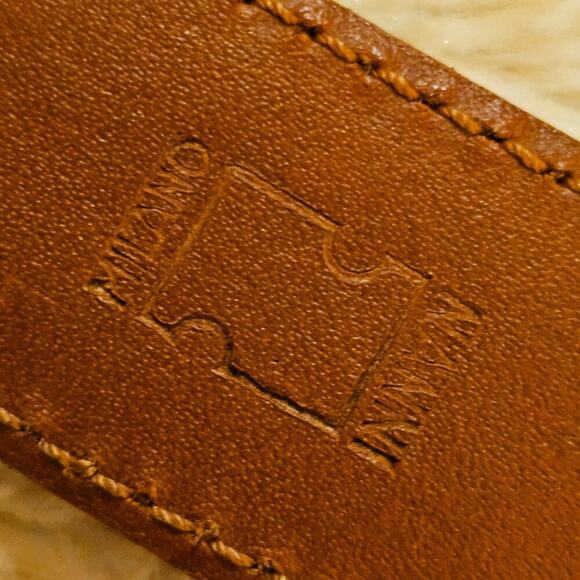 Nanni Milano Made in Italy Brown woven 80/32 belt. Artzy. Boho. Cottagecore - Picture 2 of 15